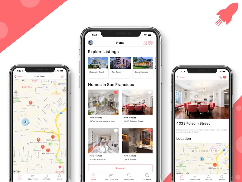 Interface mobile Airbnb